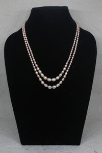 Double layered copper Real Pearls necklace