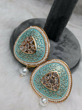 Load image into Gallery viewer, Meenakari diamond Studs Earrings