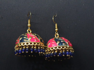 Gemzlane enameled jhumki fashion earrings for women and girls