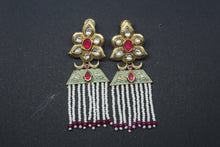 Load image into Gallery viewer, Gemzlane meenakari long fashion earrings for women and girls