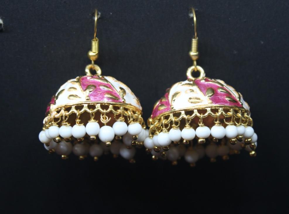 Gemzlane enameled jhumki fashion earrings for women and girls