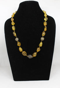 Ravishing  yellow tourmaline beaded Necklace Set
