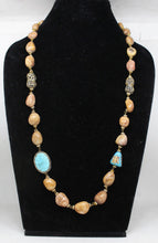 Load image into Gallery viewer, Gemzlane statement  stone Beaded necklace .