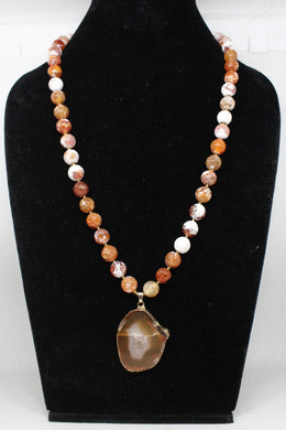 Gemzlane statement  stone fashion necklace
