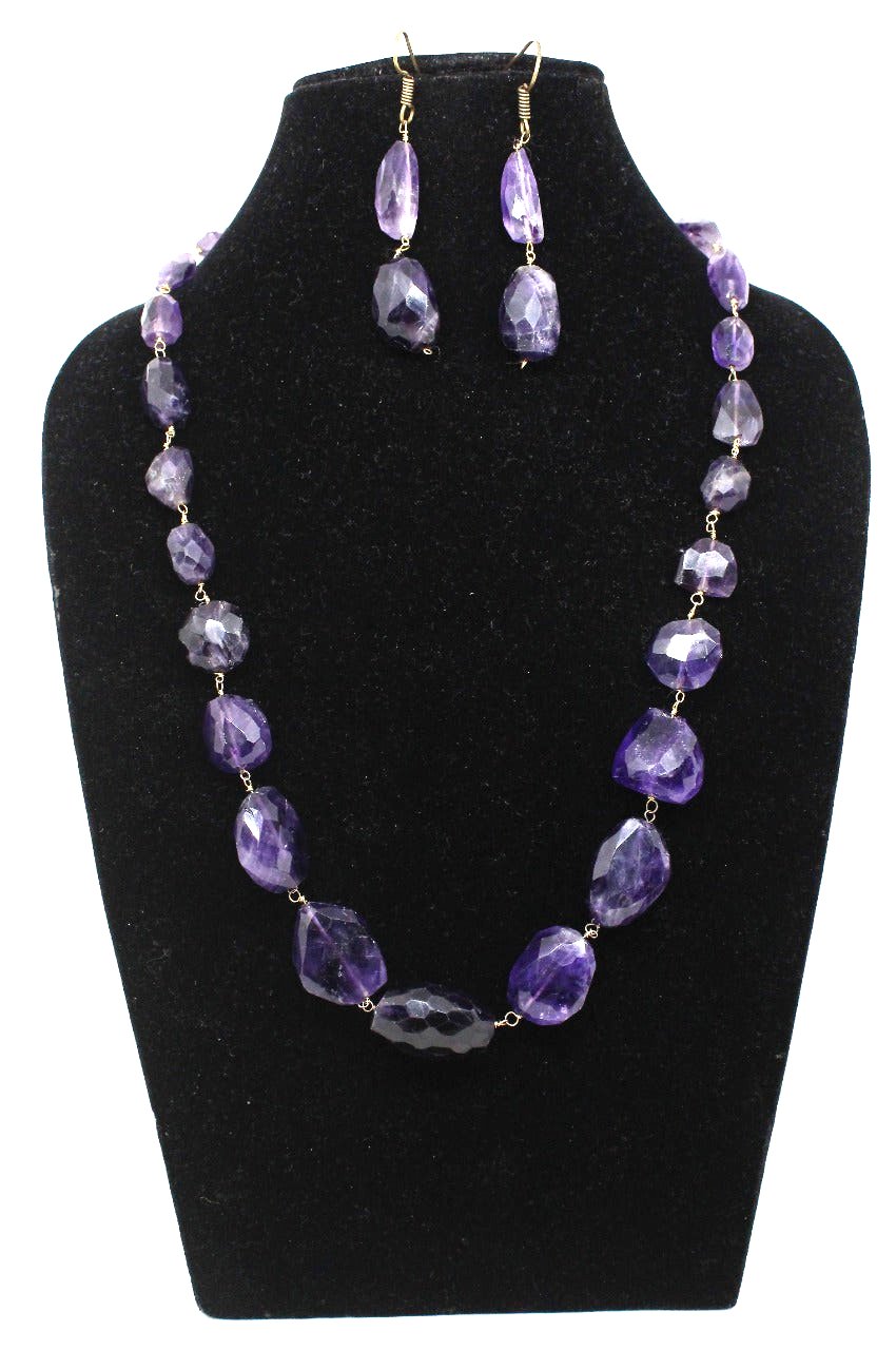 Amethyst Tumbled Beaded Necklace – Jewel Of Africa