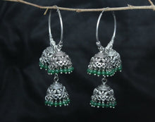 Load image into Gallery viewer, Gemzlane oxidized fashion earrings for women and girls