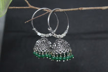Load image into Gallery viewer, Gemzlane oxidised dangling fashion earrings for women and girls