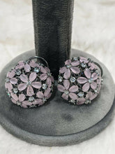 Load image into Gallery viewer, Shrishti  diamond Light Pink cz ball StudsEarrings