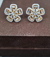 Load image into Gallery viewer, Star gold plated diamond Studs Earrings