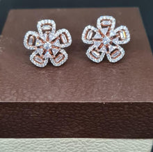 Load image into Gallery viewer, Star Rosegold plated diamond Studs Earrings