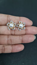 Load image into Gallery viewer, Aayushi pearls and diamonds gold plated Studs Earrings