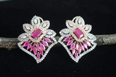 Designer Ruby diamond Studs Earrings