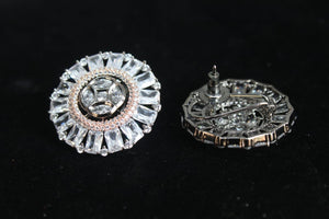 Circular diamond Studs Earrings