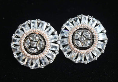 Circular diamond Studs Earrings