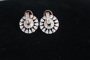 Ravishing diamond Rosegold plated Studs Earrings
