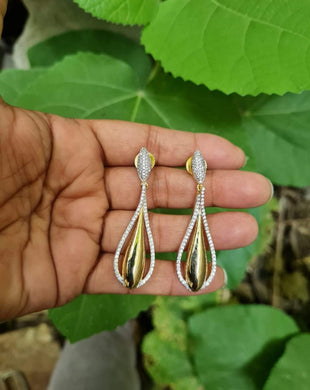 Gemzlane  golden danglers earrings for women and girls