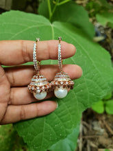 Load image into Gallery viewer, Gemzlane beautiful cz Bali jhumki earrings