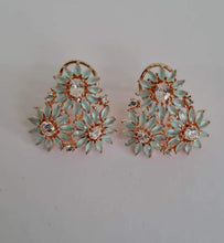 Load image into Gallery viewer, Gemzlane light blue cz Studs Earrings