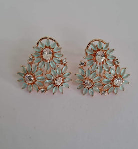 Gemzlane light blue cz Studs Earrings