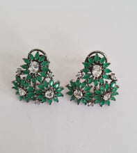 Load image into Gallery viewer, Gemzlane green cz Studs Earrings