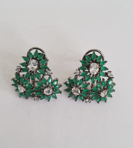 Gemzlane green cz Studs Earrings