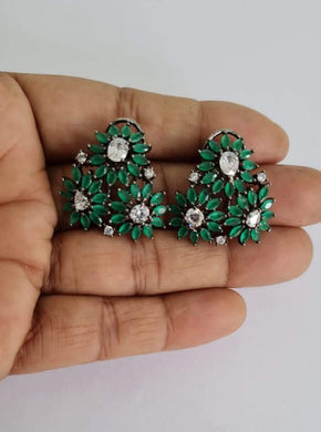 Gemzlane green cz Studs Earrings