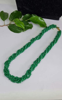 Green Designer Beaded Mala Necklace