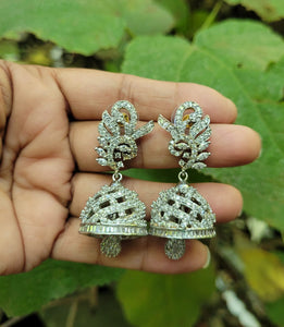 Gemzlane cz diamond Jhumki earrings