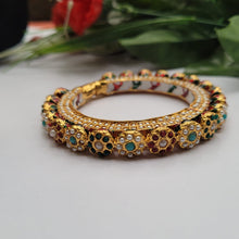 Load image into Gallery viewer, Gemzlane multicoloured stone jaipuri openable Bracelet