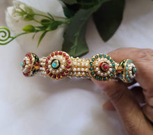 Load image into Gallery viewer, Gemzlane multicoloured stone jaipuri openable Bracelet