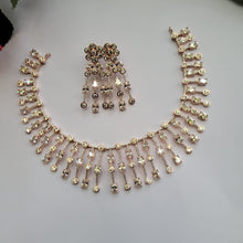 Load image into Gallery viewer, Drops Rosegold diamond Necklace set