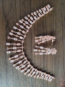 Drops Rosegold diamond Necklace set