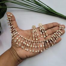Load image into Gallery viewer, Drops Rosegold diamond Necklace set