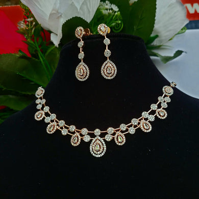 Ena Cz Diamond Necklace set
