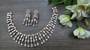 Drops Rosegold diamond Necklace set
