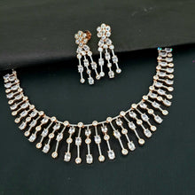 Load image into Gallery viewer, Drops Rosegold diamond Necklace set