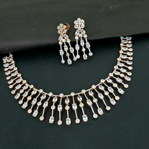 Drops Rosegold diamond Necklace set
