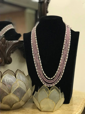 Multilayered stone Necklace Set