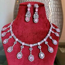 Load image into Gallery viewer, Mitushi Pink Diamond Necklace  Set