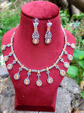 Load image into Gallery viewer, Mitushi Champagne Yellow Diamond Necklace Set