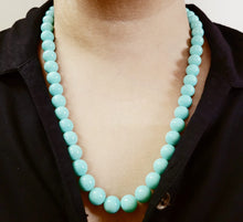 Load image into Gallery viewer, Single Layer Light Blue pearl fashion necklace