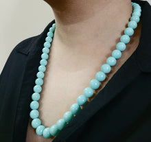 Load image into Gallery viewer, Single Layer Light Blue pearl fashion necklace