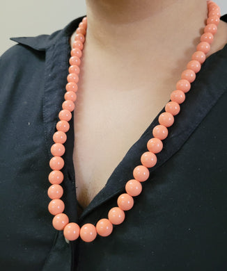 Single Layer Peach pearl fashion necklace