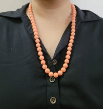 Load image into Gallery viewer, Single Layer Peach pearl fashion necklace