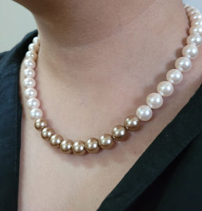 Dual Shaded Pearl fashion necklace