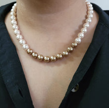 Load image into Gallery viewer, Dual Shaded Pearl fashion necklace