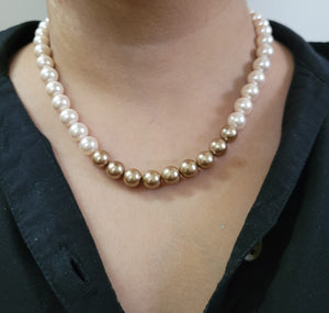 Dual Shaded Pearl fashion necklace