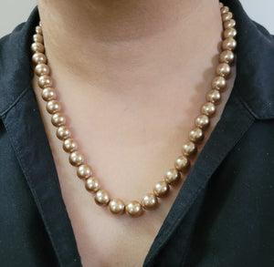 Copper Golden Pearl fashion necklace