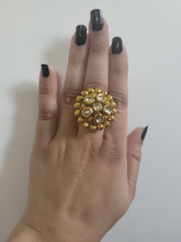 Load image into Gallery viewer, Gemzlane Kundan Adjustable Cocktail Rings