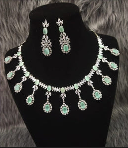 Mitushi cz Diamond Necklace  Set